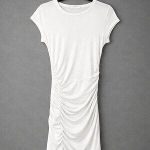Susana Monaco White Ruched Maxi Dress